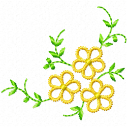 Flowers And Tree Embroidery Design 3